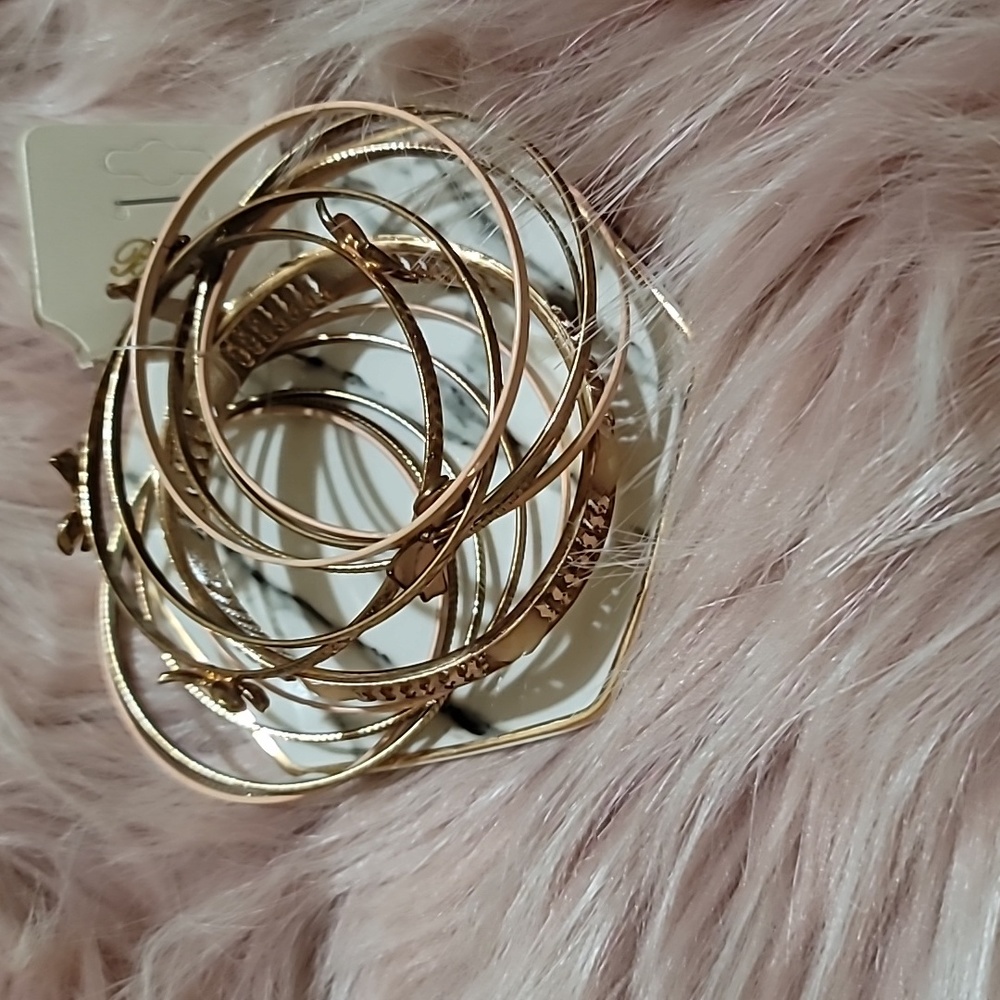 Bracelet set pink and gold